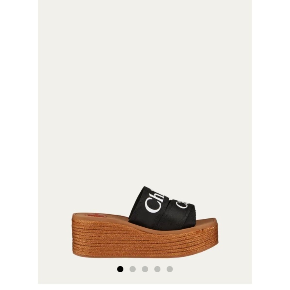 Chloe wooden platform sandals